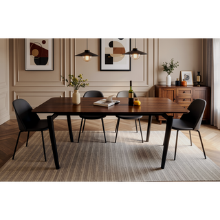 Sunvega Luxury Sintered Stone Dining Table with Metal Legs for Family Gatherings