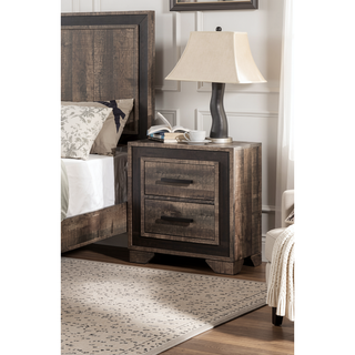 Sunvega Light Brown Queen Size Upholstered Burlap Fabric Headboard Platform Bed