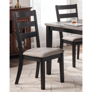 Sunvega Modern Natural Finish Wooden Top Dining Table and 4 Cushioned Chairs Set