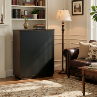 Sunvega Ash Brown Wooden Chest of Drawers with Five Roomy Storage Drawers