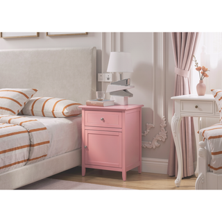 Sunvega Bright Yellow Fully Assembled Nightstand with Drawer for Small Spaces