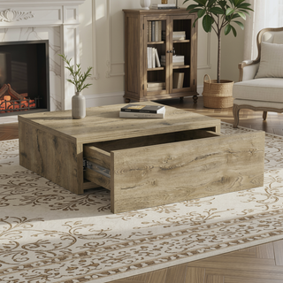 Sunvega Wall Mounted Nightstand with Spacious Surface and Generous Drawer for Bedroom