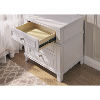 Sunvega 3 Drawer Nightstand with USB Charging Port and Custom Hardware