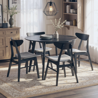 Sunvega 42 Inch Saving Place Dining Table with Wood Veneer Top for Kitchen Living Room