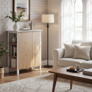 Sunvega Fully Assembled 3-Drawer Nightstand with Polished Nickel Hardware