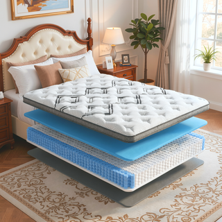Sunvega Diamond Soto Cooling Copper Conforming Hybrid Luxurious Euro-Top Mattress