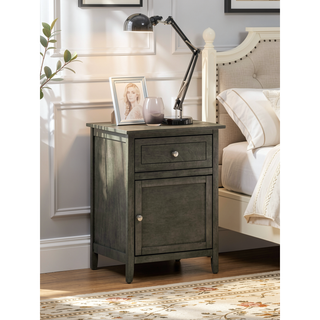Sunvega Bright Yellow Fully Assembled Nightstand with Drawer for Small Spaces