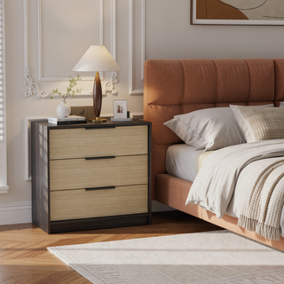 Sunvega Maryland Three Drawer Dresser with Superior Top in Black Wengue Pine Finish