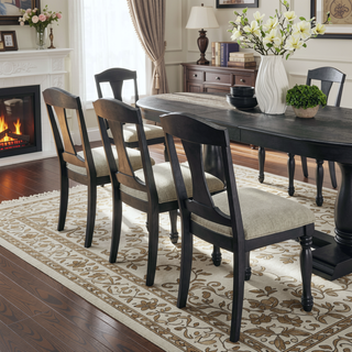 Sunvega Extendable Wooden Dining Table for 6 to 8 Persons with Curved Modern Design