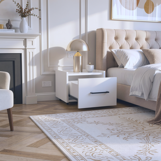 Sunvega Floating Nightstand with Handy Drawer and Surface for Bedroom Storage