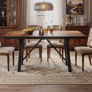 Sunvega Modern Farmhouse Counter Table With 18 Inch Leaf In Ebony And Honey