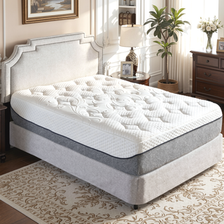 Sunvega Medium Firm Gel Memory Foam Queen Mattress with Jacquard Cover in a Box