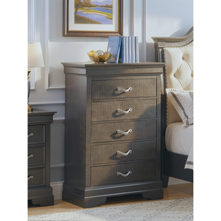 Sunvega Sleek Transitional Metallic Black Chest with Durable Finish for Essentials