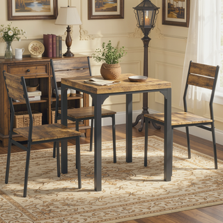 Sunvega 3-Piece Dining Table Set for Two with Space Saving Stools