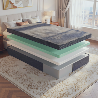 Sunvega 11-Inch Twin Size Green Tea Gel-Infused Memory Foam Mattress in a Box