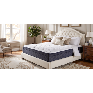 Sunvega Restonic 14.5 Inch Euro Top Mattress with Cooling Foam and Reinforced Lumbar Support