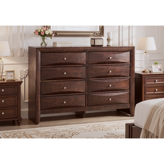 Sunvega Dark Brown Tufted Polyurethane Upholstered King Size Bed Frame