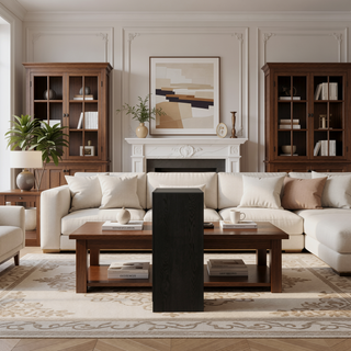 Sunvega Annie White 9-Drawer Dresser with Glittery Front Panel and Hidden Jewelry Drawer