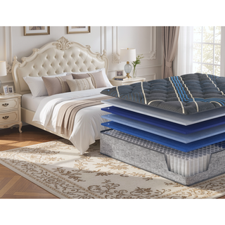 Sunvega 14 Inch Medium Comfort Hybrid Mattress with Cooling Technology and 800 Pocketed Coils