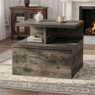 Sunvega Floating Nightstand with 2-Tier Shelf and Spacious Drawer for Easy Storage