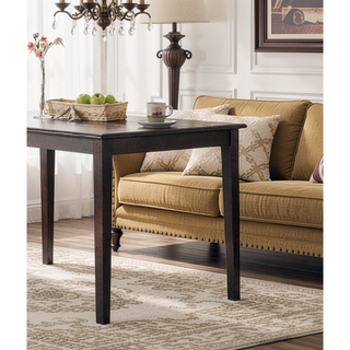 Sunvega Cardiff Espresso Finish Wooden Dining Table with Rectangular Tapered Legs