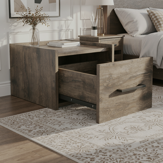 Sunvega Floating Nightstand with Accessible Storage and Space Efficient Design