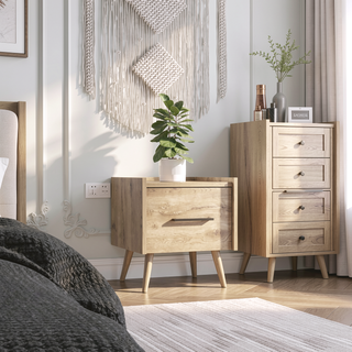 Sunvega Wall Mounted Nightstand with Drawer for Bedroom or Living Room