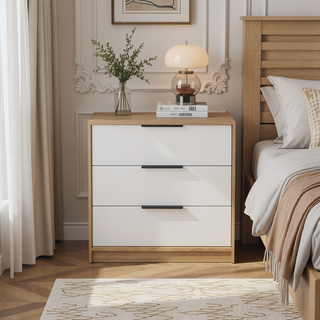 Sunvega Superior Top Light Gray Dresser with 3 Large Storage Drawers
