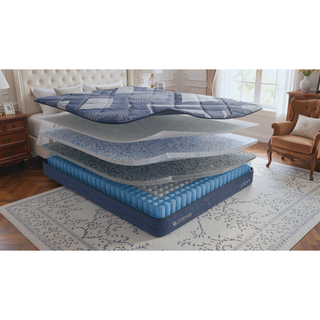 Sunvega 10" Pocket InnerSpring Unit with Memory Foam and Super Soft Fabric
