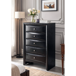 Sunvega Contemporary 2 Drawer Nightstand End Table with Jewelry Tray in Brown Finish