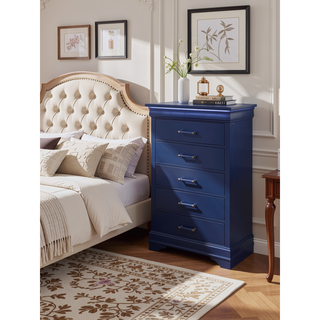 Sunvega Led Lighting 2 Drawer Nightstand with Spacious Drawers in Transitional Style