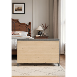 Sunvega Carine II Gray Finish 7-Drawer Dresser with English Dovetail Craftsmanship