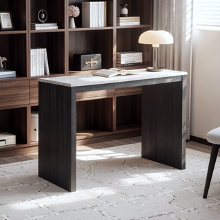 Sunvega Faux Marble Sled Counter Height Dining Table for Two with Wood Frame
