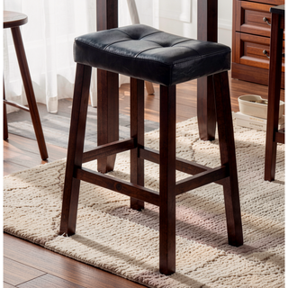 Sunvega 3-Piece Counter Height Breakfast Table with Stools in Espresso Glossy Print Marble