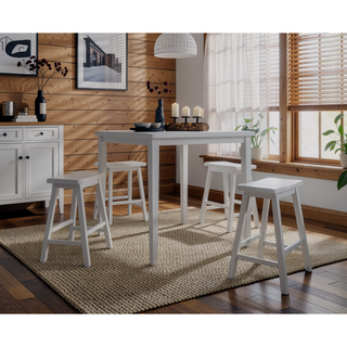 Sunvega 5-Piece Counter Height Table Set with Four Stools and MDF Top