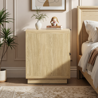Sunvega Modern Nightstand with Two Spacious Drawers for Bedroom Use