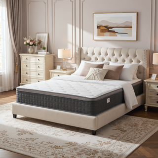 Sunvega Plush Euro Top Gel Memory Foam Hybrid Mattress with Pocket Coils