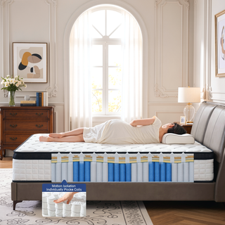 Sunvega Full Size Hybrid Mattress with Memory Foam and Individually Wrapped Springs