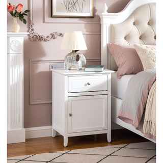 Sunvega Bright Yellow Fully Assembled Nightstand with Drawer for Small Spaces