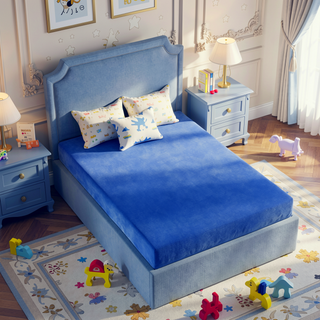 Sunvega Kids 7" Blue Full Mattress with Water Resistant Memory Foam