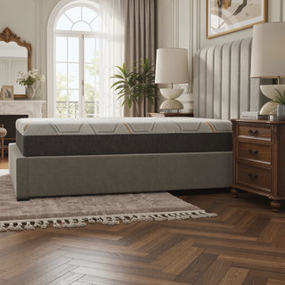 Sunvega 12" Copper Gel Cooling Memory Foam Mattress with Edge Support and Air Grid Base