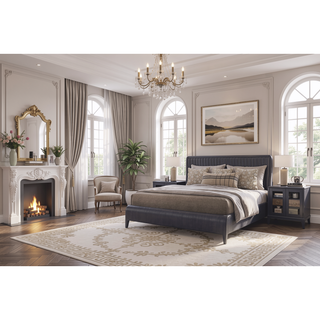 Sunvega Nightstand with Tempered Glass Doors and 1 Storage Drawer