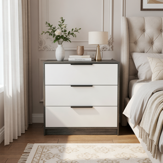 Sunvega Superior Top Light Gray Dresser with 3 Large Storage Drawers