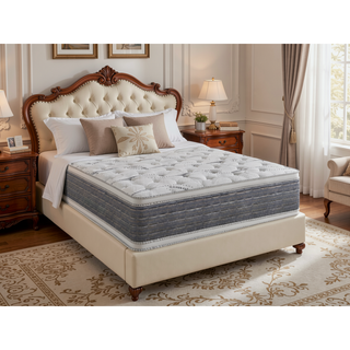 Sunvega 14.5" Queen Bamboo Moisture-Wicking Two Sided Pillow Top Mattress