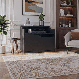 Sunvega Floating Nightstand with Spacious Drawer and Two-Tier Top for Bedroom Storage