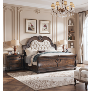 Sunvega Traditional Formal Style Marble Top Five Drawers Tall Chest with Intricate Moldings