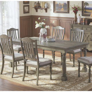Sunvega Light Grey Acacia Veneer Round Dining Table with Open Shelf