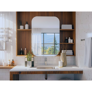 Sunvega Double Door Medicine Cabinet with Four Interior Shelves and Ample Mirror