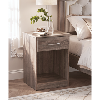 Sunvega Wenge Nightstand With Sleep Design For Bedroom Storage