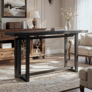 Sunvega Space-Saving Narrow 59-Inch Console Table with Durable MDF Construction for Entryway